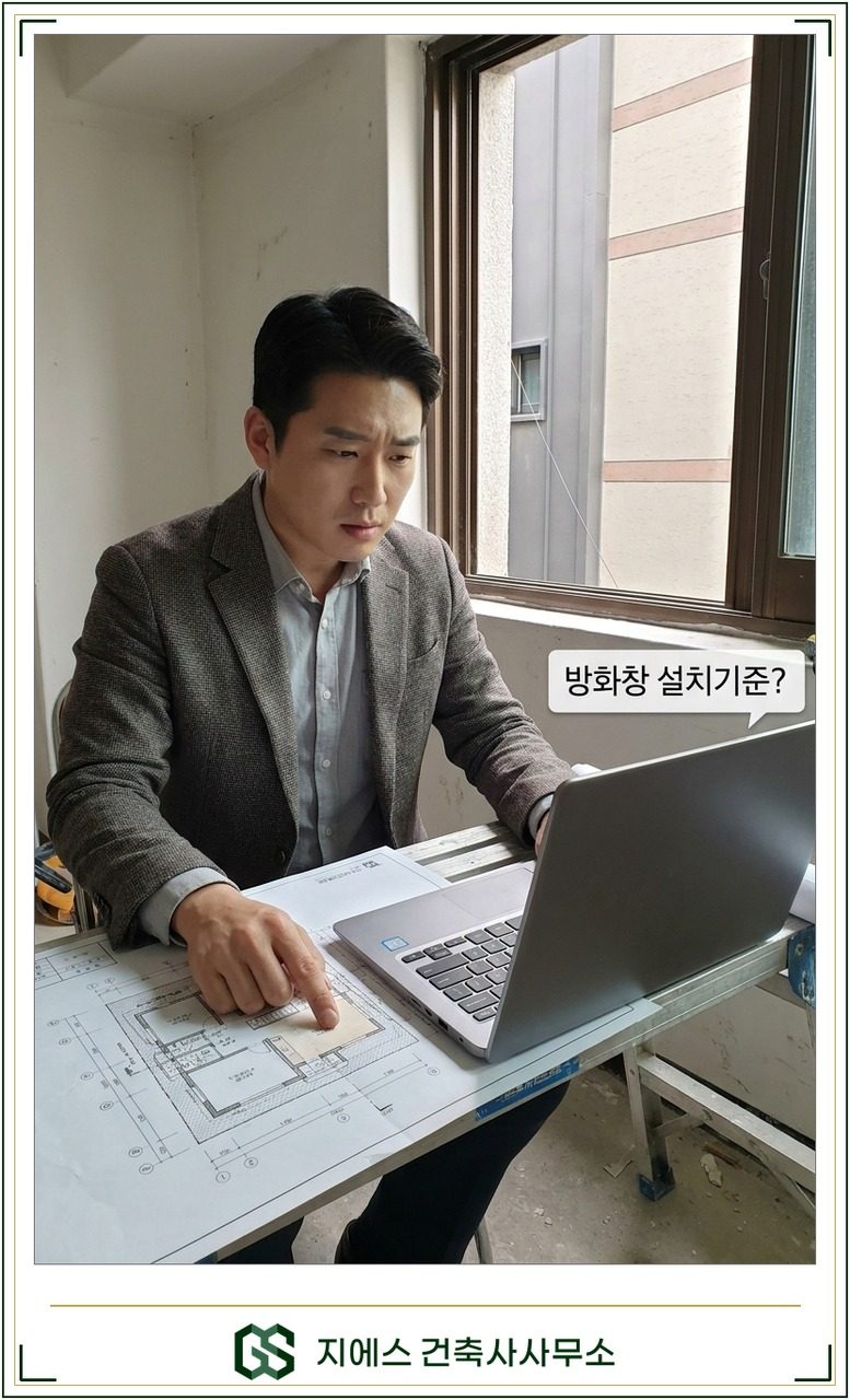 방화창 설치기준, 용도변경 표시변경 시 3가지 조건 2 옆 건물과 붙은 건축물의 방화창 설치기준을 살펴보며 고민하는 용도변경 준비자